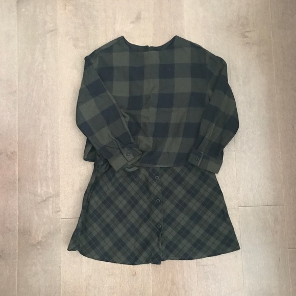 zara flannel dress